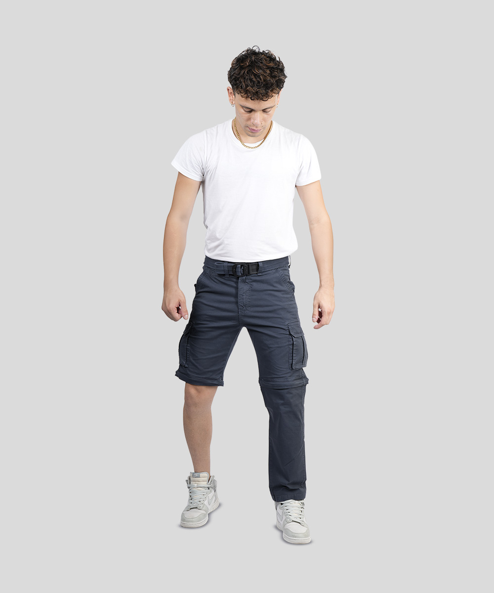 7026 - Pantalón Cargo Paper Touch Strech Saca Pierna